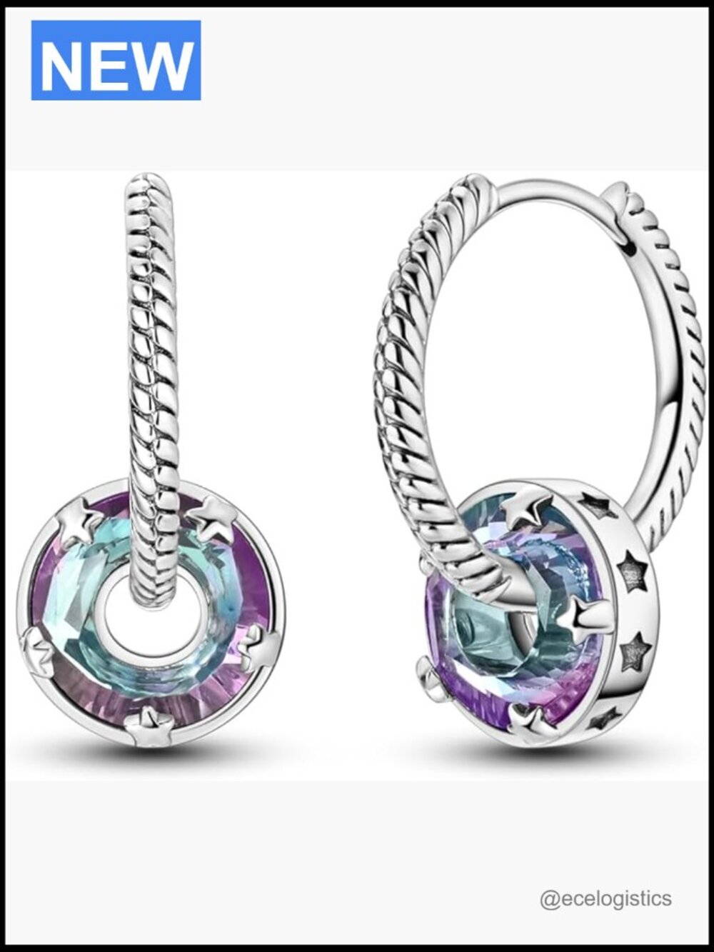 Heart Shaped Hoop Earrings 925 Sterling Silver CZ Studs